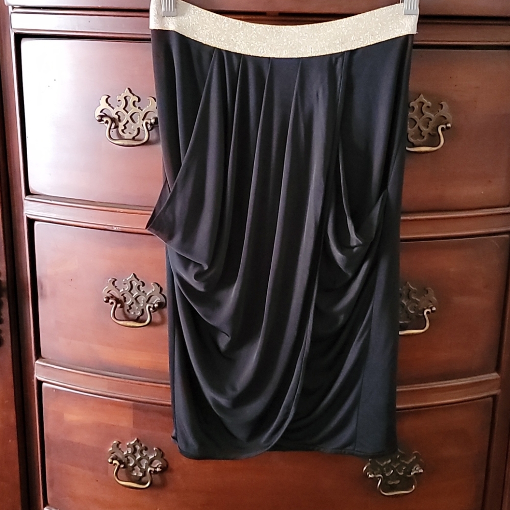 Black Halo Draped Skirt